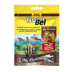 JBL NovoBel 12г (пакетик) - Основной корм в форме хлопьев для всех аквариумных рыб - фото 19946