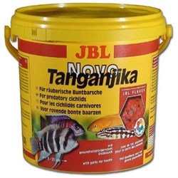 JBL NovoTanganjika 5,5 л. (950 г.) - Корм в форме хлопьев из рыбы и планктонных животных для хищных цихлид из озер Малави и Танганьика - фото 20008