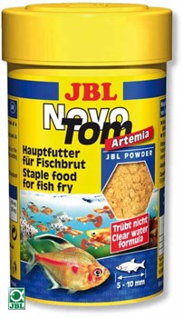 JBL NovoTom Artemia 100 мл. (60 г.) - Пылевидный корм для мальков с артемией - фото 20009