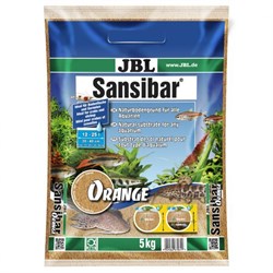 JBL Sansibar ORANGE 5 кг - Декоративный мелкий грунт для аквариума, оранжевый - фото 20109