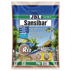 JBL Sansibar RED 5 кг - Декоративный мелкий грунт для аквариума, красный - фото 20111