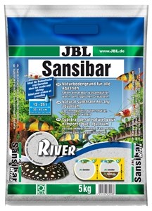JBL Sansibar RIVER - Декоративный грунт для аквариума, светлый, мелкий, с черными вкраплениями, 10 кг. - фото 20112