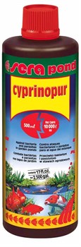 sera Cyprinopur 500 мл (на 10000 л воды) - средство против бактериальных инфекций и карпоеда у прудовых рыб - фото 20807