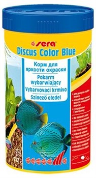 sera Discus color Blue 250 мл - корм для улучшения окраски у синих дискусов - фото 20839