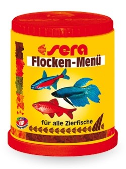 sera Flake-Menu 150 мл - корм-меню для всех видов рыб (4 вида хлопьев в 1 банке) - фото 20864