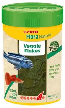 sera Flora Nature 100 мл (22 г) - корм для рыб в хлопьях - фото 20871