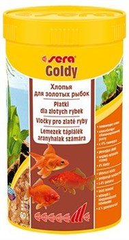 sera Goldy 250 мл - корм для золотых рыбок (хлопья) - фото 20913