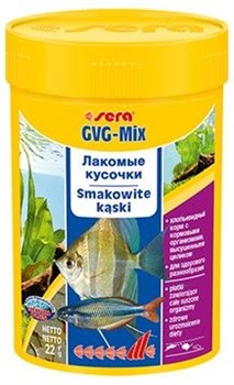 sera GVG-mix 100 мл - корм лакомство с лакомыми кусочками S0340 - фото 20943