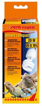 sera Reptil Desert compact 20 Вт - лампа для террариума (излучение УФ-Б - 10%) - фото 21137