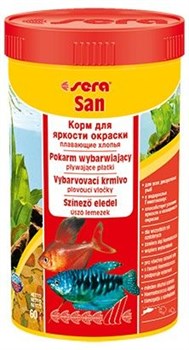 sera San 250 мл - специальный корм для улучшения окраски (хлопья) - фото 21170
