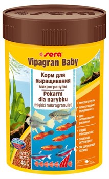 sera Vipagran baby 100 мл- корм для мальков и маленьких рыбок (гранулы) - фото 21266