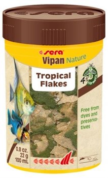 sera Vipan Nature 100 мл (22 г) - корм для рыб в хлопьях S32238 - фото 21281