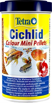 Tetra Cichlid Colour Mini 500 мл - корм для мелких цихлид, улучшающий окраску - фото 21877