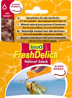 Tetra Fresh Delica Bloodworms - мотыль  48 г - корм-лакомство для рыб - фото 22118