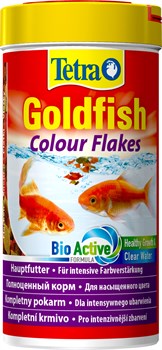 Tetra Goldfish Colour 250 мл - корм для улучшения окраски золотых рыбок (хлопья) - фото 22174