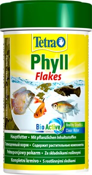 Tetra Phyll 100 мл - корм для растительноядных рыб (хлопья) - фото 22473