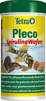 Tetra Pleco Spirulina Wafers 250 мл - корм для крупных травоядных донных рыб - фото 22540