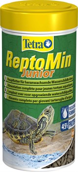 Tetra ReptoMin Junior 250 мл - основной корм для молодых водных черепашек в виде мини-палочек - фото 22694