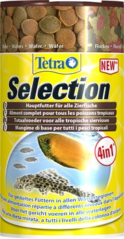 Tetra Selection 4 в 1 (100 мл) - хлопья, чипсы, гранулы, вафер микс - фото 22741