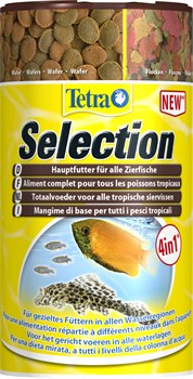 Tetra Selection 4 в 1 (250 мл) - хлопья, чипсы, гранулы, вафер микс - фото 22751