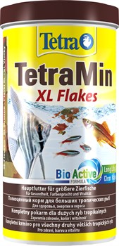 TetraMin XL 1л (крупные хлопья)  - универсальный корм для рыб - фото 23064