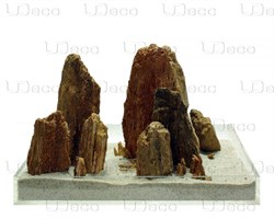 UDeco Stonewood MIX SET 12 - Набор натуральных камней 'Окаменелое дерево красно-коричневое' 12 кг - фото 23342