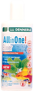 Dennerle All in One! Elixier - добавка-удобрение для комплексного ухода за аквариумом с растениями, 250мл - фото 23997