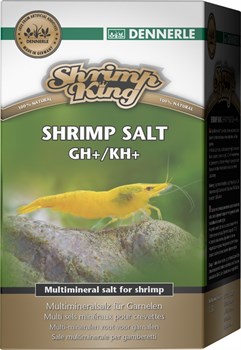 Dennerle Shrimp King SHRIMP KING SHRIMP SALT GH+/KH+ - минеральная соль для подготовки воды в аквариумах с пресноводными креветками, 200г - фото 24001