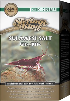 Dennerle Shrimp King SHRIMP KING SULAWESI SALT GH+/KH+ - минеральная соль для подготовки воды в аквариумах с креветками озер Сулавеси, 200г - фото 24002