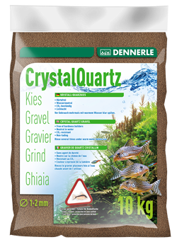 Dennerle Kristall-Quarz - аквариумный грунт, гравий фракции 1-2 мм, цвет темно-коричневый, 10 кг. - фото 24674