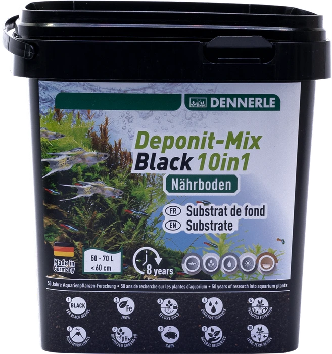 Dennerle Deponitmix Professional Black 10in1, 2,4кг - питательный субстрат Den-1350