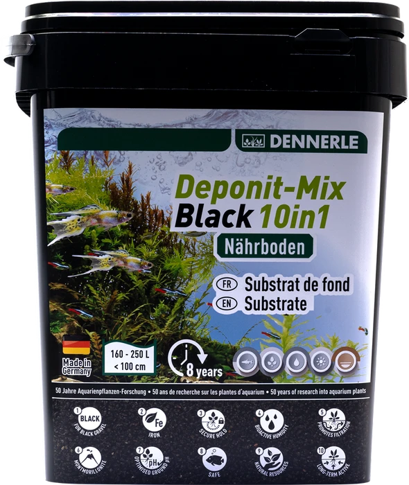 Dennerle Deponitmix Professional Black 10in1 9,6кг - питательный субстрат Den-1352