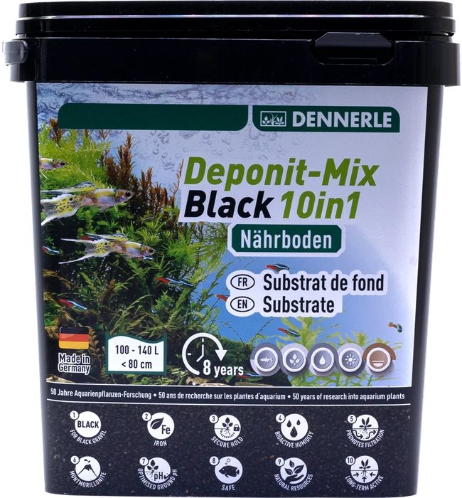 Dennerle Deponitmix Professional Black 10in1, 4,8кг - питательный субстрат Den-1351
