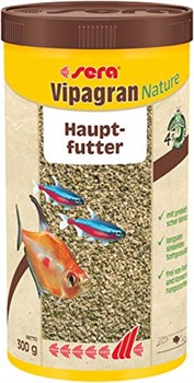 sera Vipagran Nature 1 л - универсальный корм для всех видов рыб (гранулы) - фото 24972