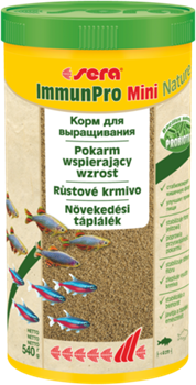sera Immun Pro mini Nature 1 л - основной корм для выращивания рыбы и укрепления иммунитета (гранулы) - фото 24976