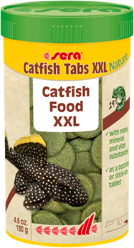 sera Catfish Tabs XXL Nature 250 мл - корм таблетки для крупных лорикариевых сомов - фото 24983