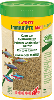 sera Immun Pro mini Nature 250 мл - основной корм для выращивания рыбы и укрепления иммунитета (гранулы) - фото 24988