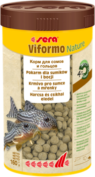 sera Viformo Nature 250 мл - корм в таблетках для всех видов донных рыб - фото 24990