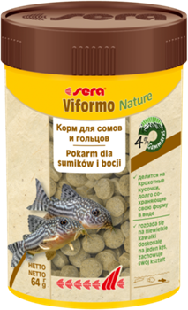sera Viformo Nature 100 мл - корм в таблетках для всех видов донных рыб - фото 24996