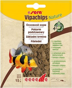 sera Vipachips Nature 15 г (пакетик) - корм для всеядных донных рыб - фото 25012