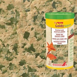 sera Goldy Nature 200 г (соответствует объёму 1 л) на развес - корм для золотых рыбок (хлопья) - срок годности 03/2024 - фото 25042