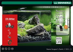 Dennerle Nano Scaper's Tank Basic 50 Style LED Limited edition CO2 - Панорамный нано-аквариум для акваскейпинга 45х36х34 см, 50 л - с комплектом оборудования и системой подачи CO2, баллон приобретается отдельно - фото 25850