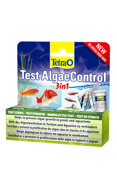 Tetra Test AlgaeControl 3in1 - тест для контроля причин роста водорослей (нитраты, фосфаты, карбонатная жёсткость), 25 полосок - фото 26123