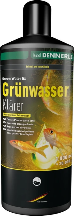 Dennerle Green Water Ex 1л - средсто для борьбы с "цветением" воды в садовом пруду, на 20000 литров Den-3461