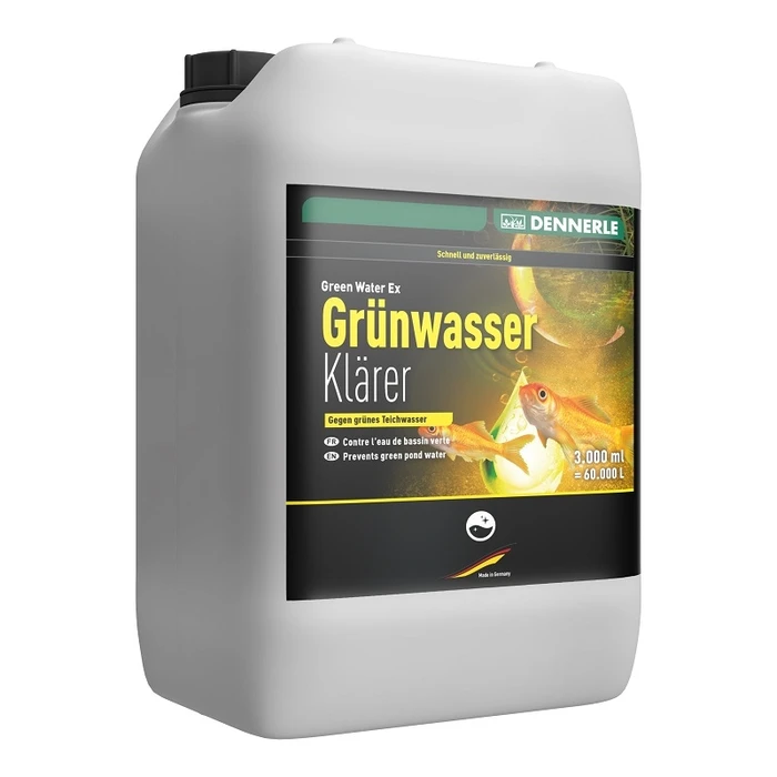 Dennerle Green Water Ex 3л - средсто для борьбы с "цветением" воды в садовом пруду, на 60000 литров Den-3457