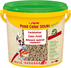 sera pond Color Sticks Nature 3,8л - корм для улучшения окраски прудовых рыб - фото 26195