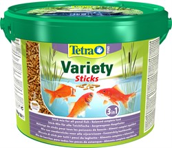 Tetra Pond Variety Sticks корм для прудовых рыб, 3 вида палочек 10 л - фото 26556