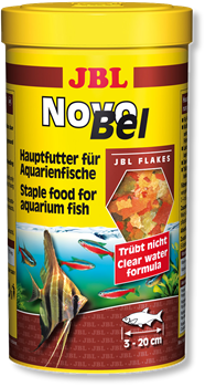 JBL NovoBel 100 мл. (16 г.) - Основной корм в форме хлопьев для всех аквариумных рыб - фото 26623