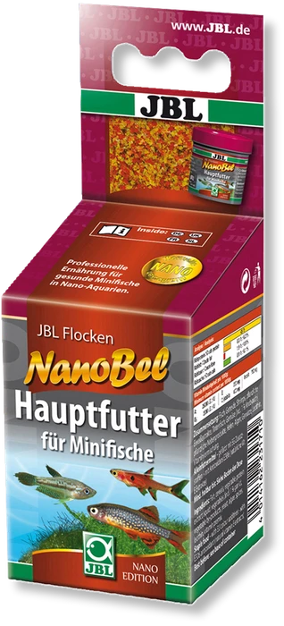 JBL NanoBel 60 мл - Основной корм в форме мини-хлопьев для маленьких рыб в нано-аквариумах 282.2317100