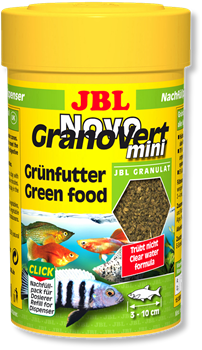 JBL NovoGranoVert mini Refill 100 мл. (35 г.) - Корм в зеленых мини-гранулах для маленьких аквариумных рыб 282.3009500 - фото 26668